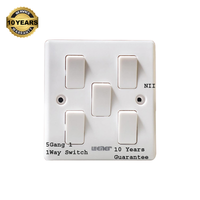 Picture of Winer Switch 5Gang 1Way Switch-10 Years Warranty