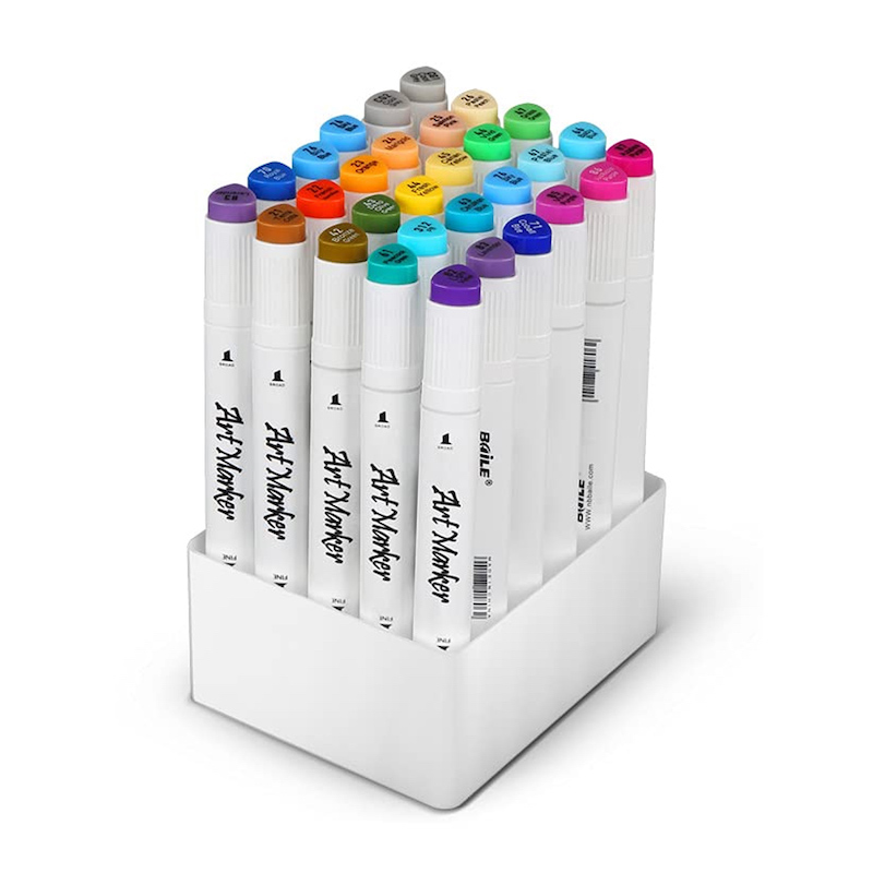 Picture of Baile - Dual Tip Design - Easy to Use - Fun for Everyone - Instant Dry Dual Tattoo Ink Good - Tip Art Markers - 24 Colors