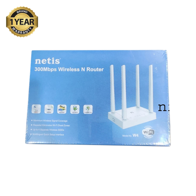 Picture of Netis 300MBPS WIRELESS N ROUTER 4 ANTENNA WITH MODEL- W4  - Maximum Wireless Signal Coverage (1 YEAR WARRTY)