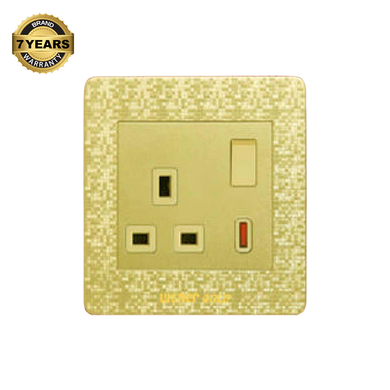 Picture of Exclusive  Winer Gold 13 Ampere Switch Socket-(3 Years Repless Warranty)