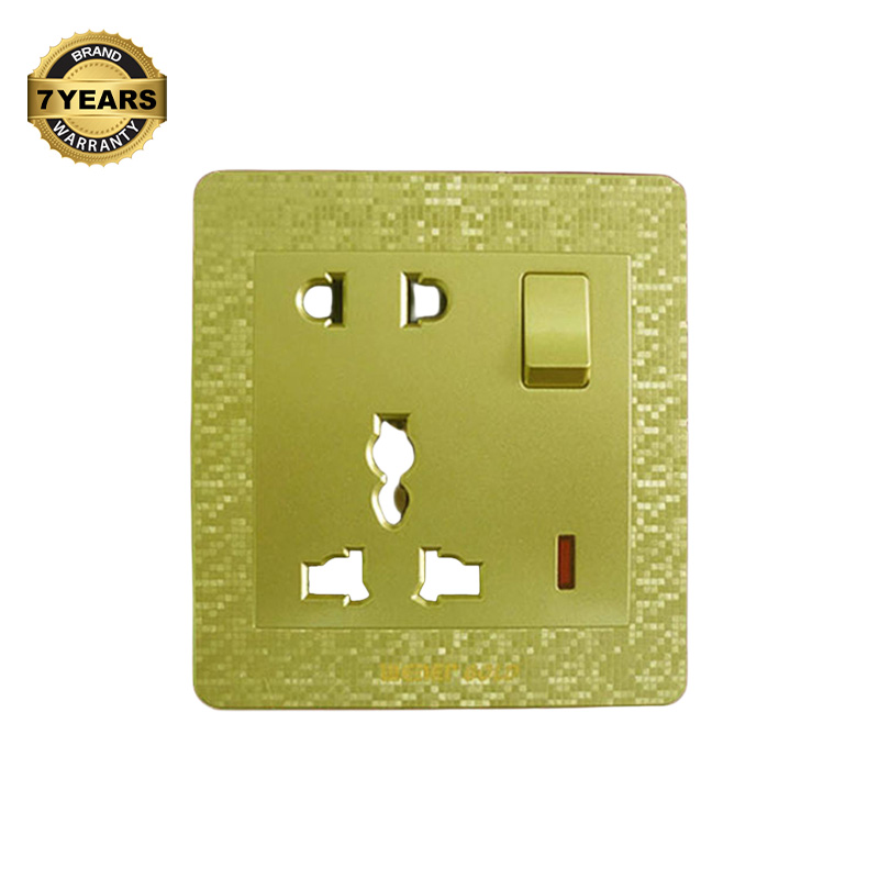 Picture of Exclusive  Winer Gold 5 Pin Multi Switch Socket-(3 Years Repless Warranty)