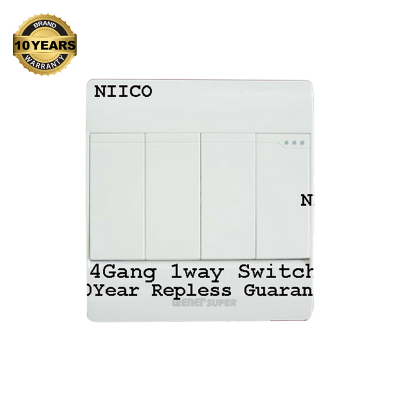 Picture of Wiener Super  Premium Quality 4 Gang 1Way Switch -(10 Years Repless Warranty)