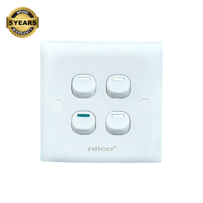 Picture of NIICO Classic 4 Gang 1 Way Wall Switch ( 5 Year Warranty)
