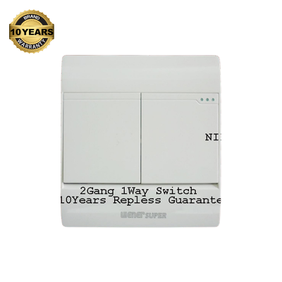Picture of Wiener Super  Premium Quality 2 Gang 1Way Switch -(10 Years Repless Warranty)