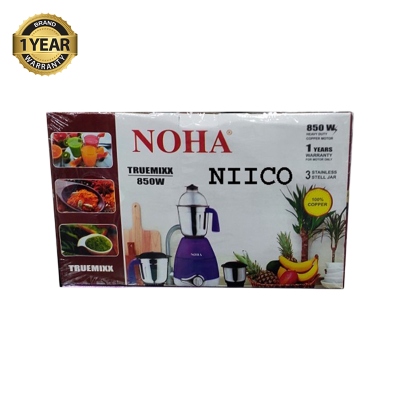 Picture of NOHA Heavy Duty Mixer Blender 3 Stainless Steel Jar-850 Watt (1 Year Warranty)