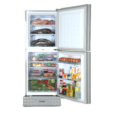 Picture of VISION Glass Door Refrigerator RE-180 Liter Black Flower Top Mount Picture of VISION Glass Door Refrigerator RE-180 Liter Black Flower Top Mount