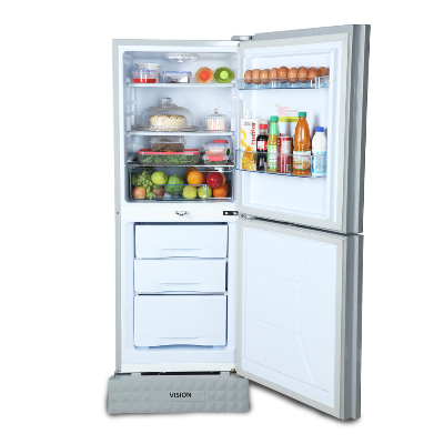 Picture of VISION Glass Door Refrigerator RE-185L Blue New Bottom Mount