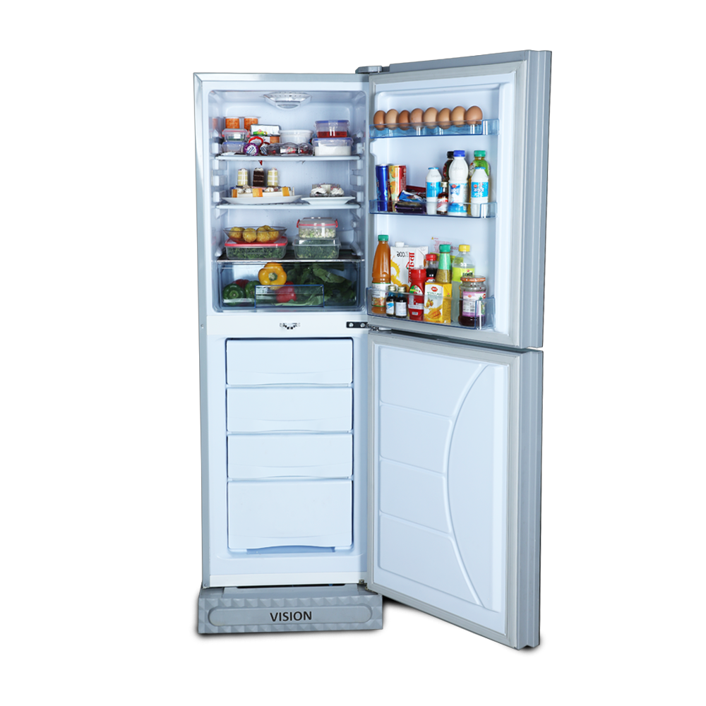 Picture of VISION GD Refrigerator RE-216L Mirror Jaba Flower Bottom Mount 