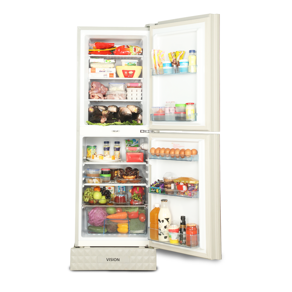 Picture of VISION Glass Door Refrigerator RE-242 Liter Light Point Flower Top Mount