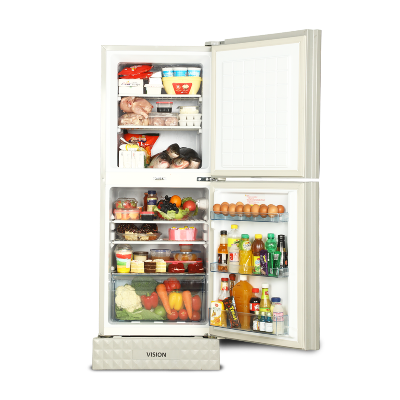 Picture of VISION Glass Door Refrigerator RE-222 Liter Black Top Mount