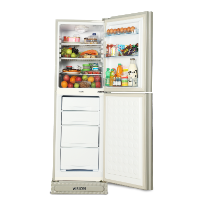 Picture of VISION Glass Door Refrigerator RE-252 Liter Digital Blue Lily Bottom Mount  Picture of VISION Glass Door Refrigerator RE-252 Liter Digital Blue Lily Bottom Mount