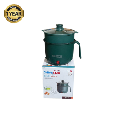 Picture of Multifunctional Non-stick Mini Rice Cooker Non-Coated Household Electric Cooker Electric Frying Pan With Steamer & Egg Attachment-1.5 Liter=600 Watt