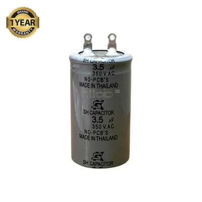 Picture of Niico Ceiling Fan Capacitor Model niico=SH 3.5 uf =350 V.AC Made In Thailand Original Capacitor=3.5  UF ( 1 Year Warranty)
