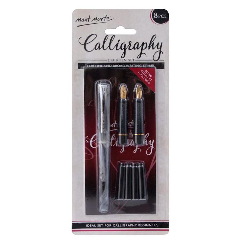 Picture of Mont Marte Calligraphy Set - 2 Nib 8pc