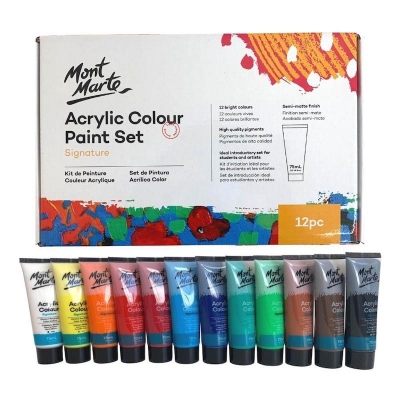 Picture of Mont Marte Signature Paint Set - Acrylic Paint 12pc x 75ml Tubes