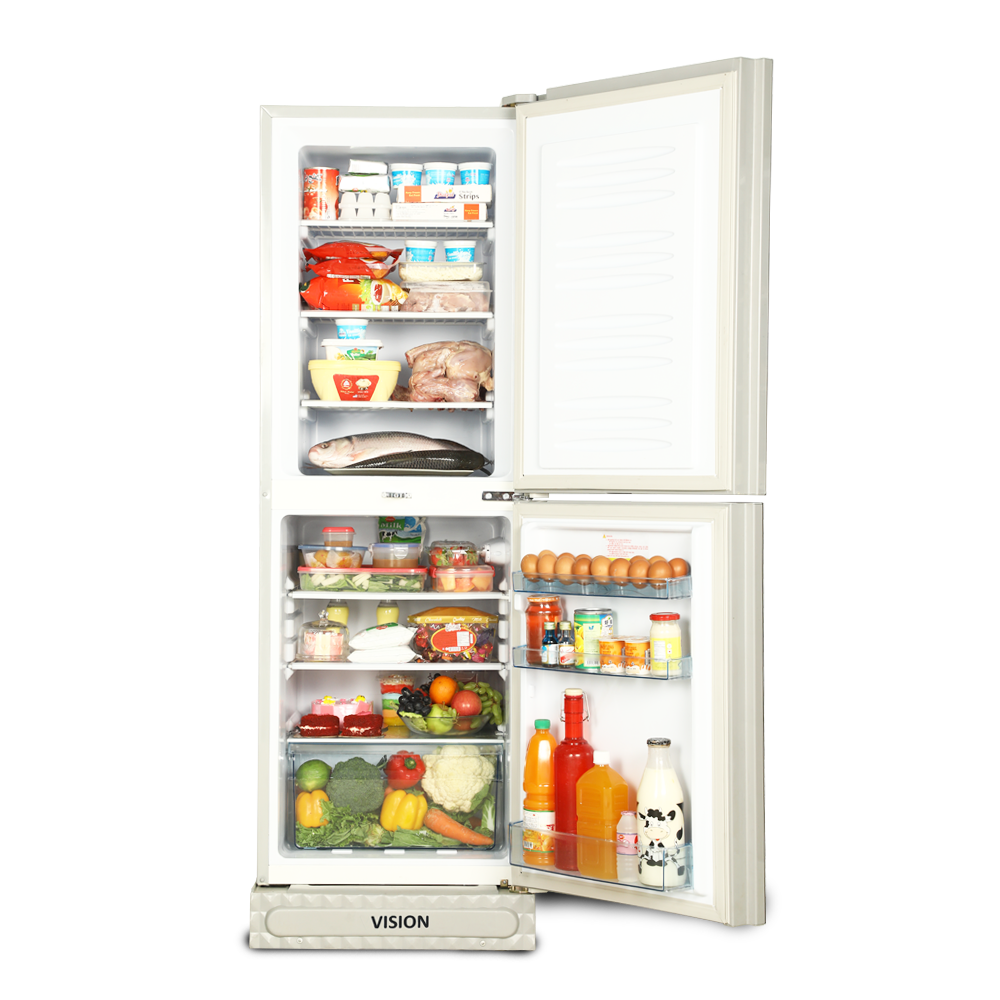 Picture of VISION Glass Door Refrigerator RE-262 Liter Mirror White Purple Top Mount
