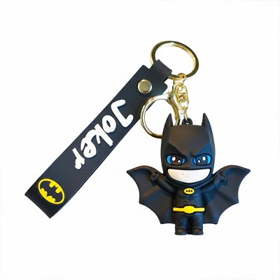 Picture of Joker Batman Catwoman Keychain Cute Doll Pendant Fashion Props Figure Keyring Super Hero Action Figures Men Women Bag Pendant