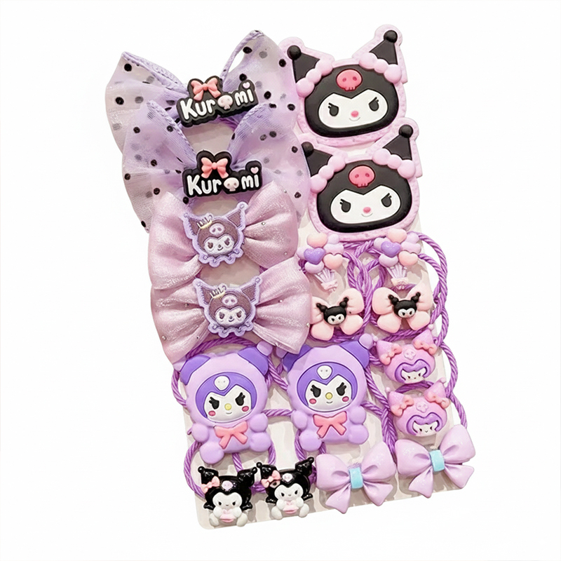 Picture of 18Pcs Kuromi Hair Clip Set Kawaii Baby Girl Sanrio Hair Accessories for Kids
