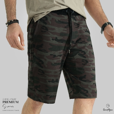 Picture of Premium Quality Black Color Cotton Short Pant for Men.