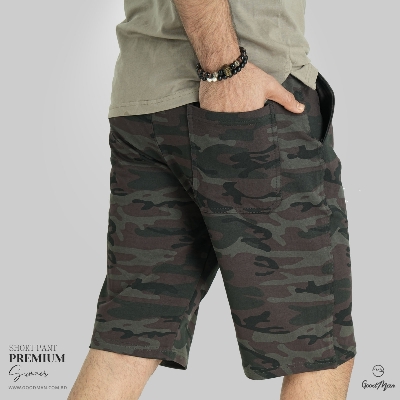 Picture of Premium Quality Black Color Cotton Short Pant for Men.