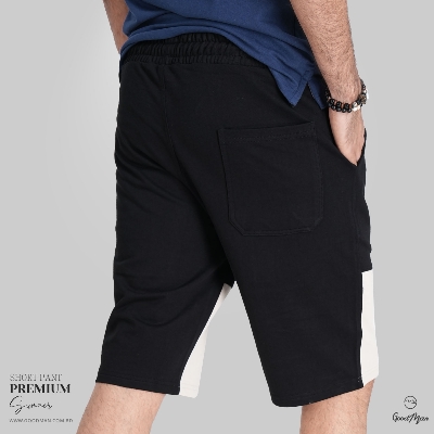 Picture of Premium Quality Black Color Cotton Short Pant for Men.
