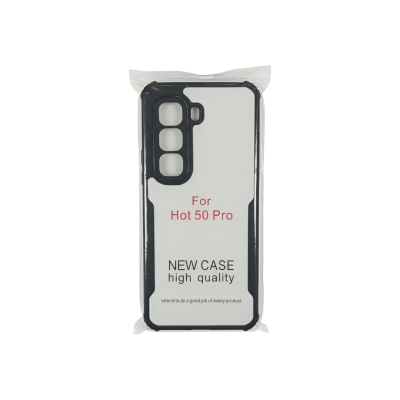 Picture of Xundd Back Cover for Infinix Hot 50 Pro Transparent Hybrid Hard PC Back Bumper