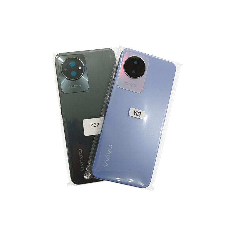 Picture of Back Panel Back Housing Body plus frame for Vivo Y02-Black (with Camera Lens Fitting)
