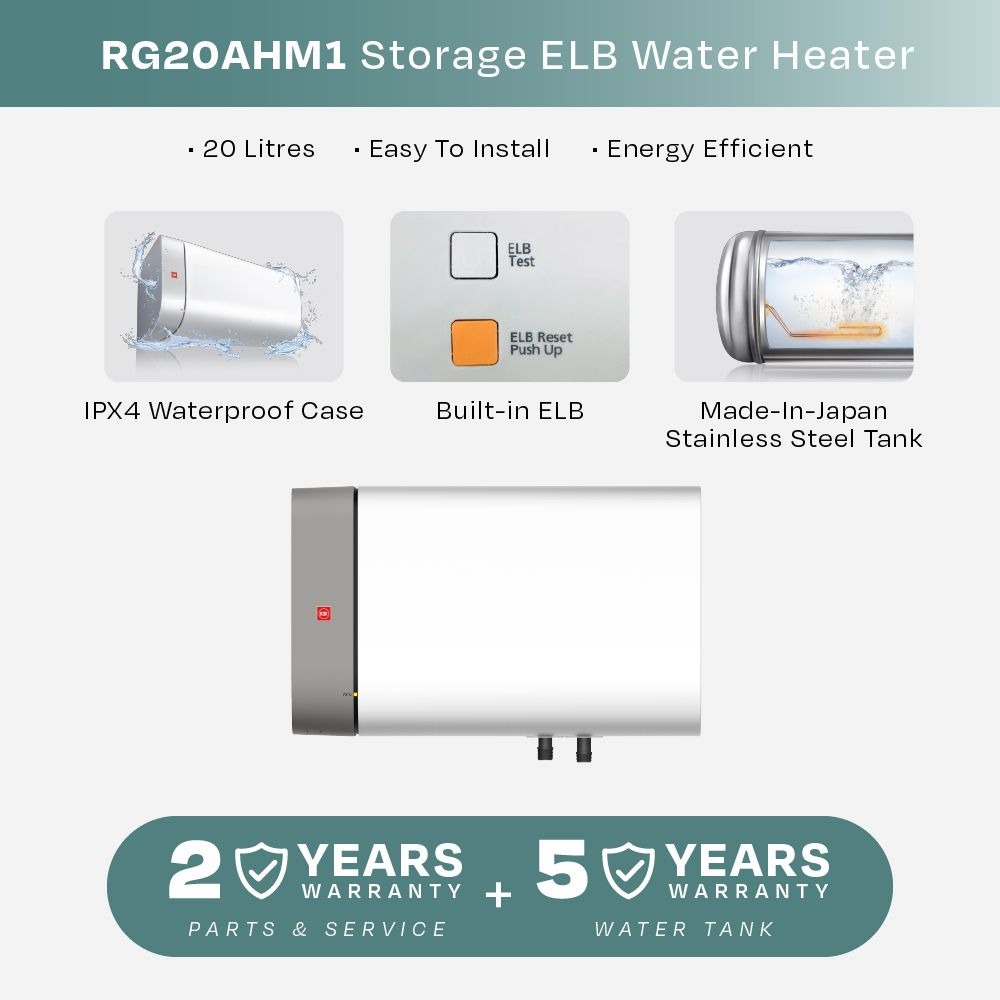 Picture of KDK 20L Water Heater with Long Lasting Durability Tank - White (RG20AHM1)