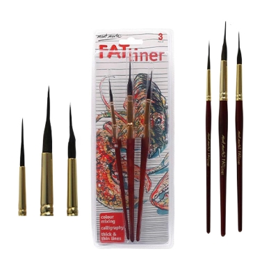 Picture of Mont Marte Fat Liner Brush Set Taklon/Squirrel- 16/10/6