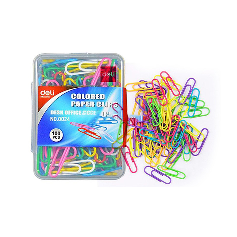 Picture of 29 mm Multi Colored Plastic Paper Clip-100pcs