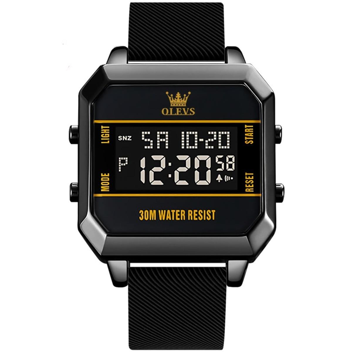 Picture of Olevs 1103 Black TPU Rubber Digital Wrist Watch For Men