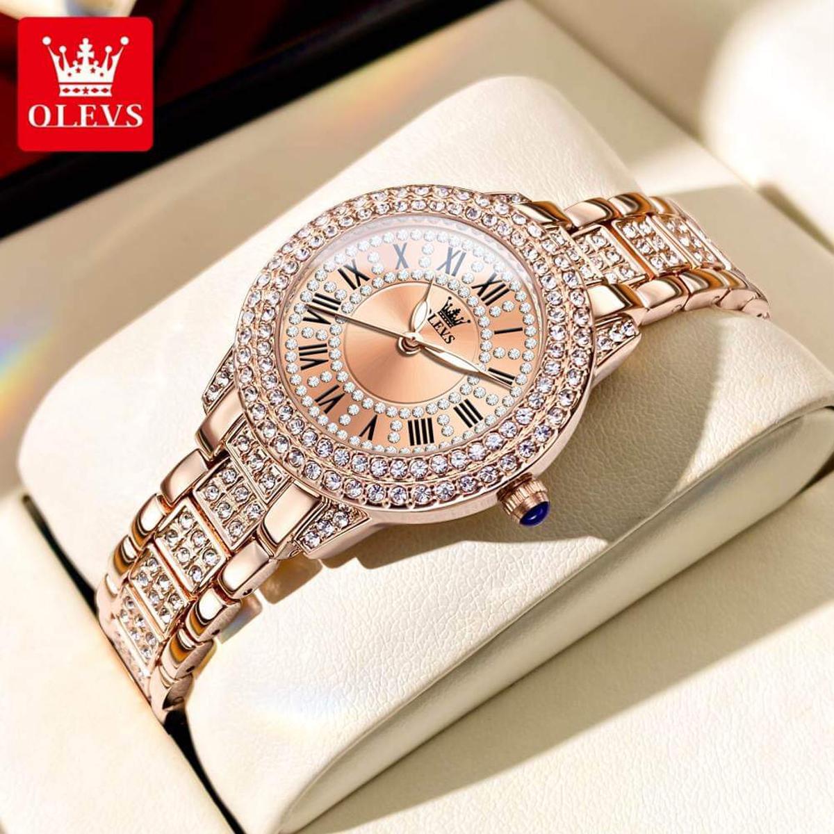 Picture of Olevs 9943 RoseGold Stainless Steel Analog Wrist Watch For Women