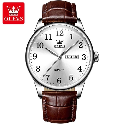 Picture of OLEVS 5535L PU Leather Analog Wrist Watch For Men