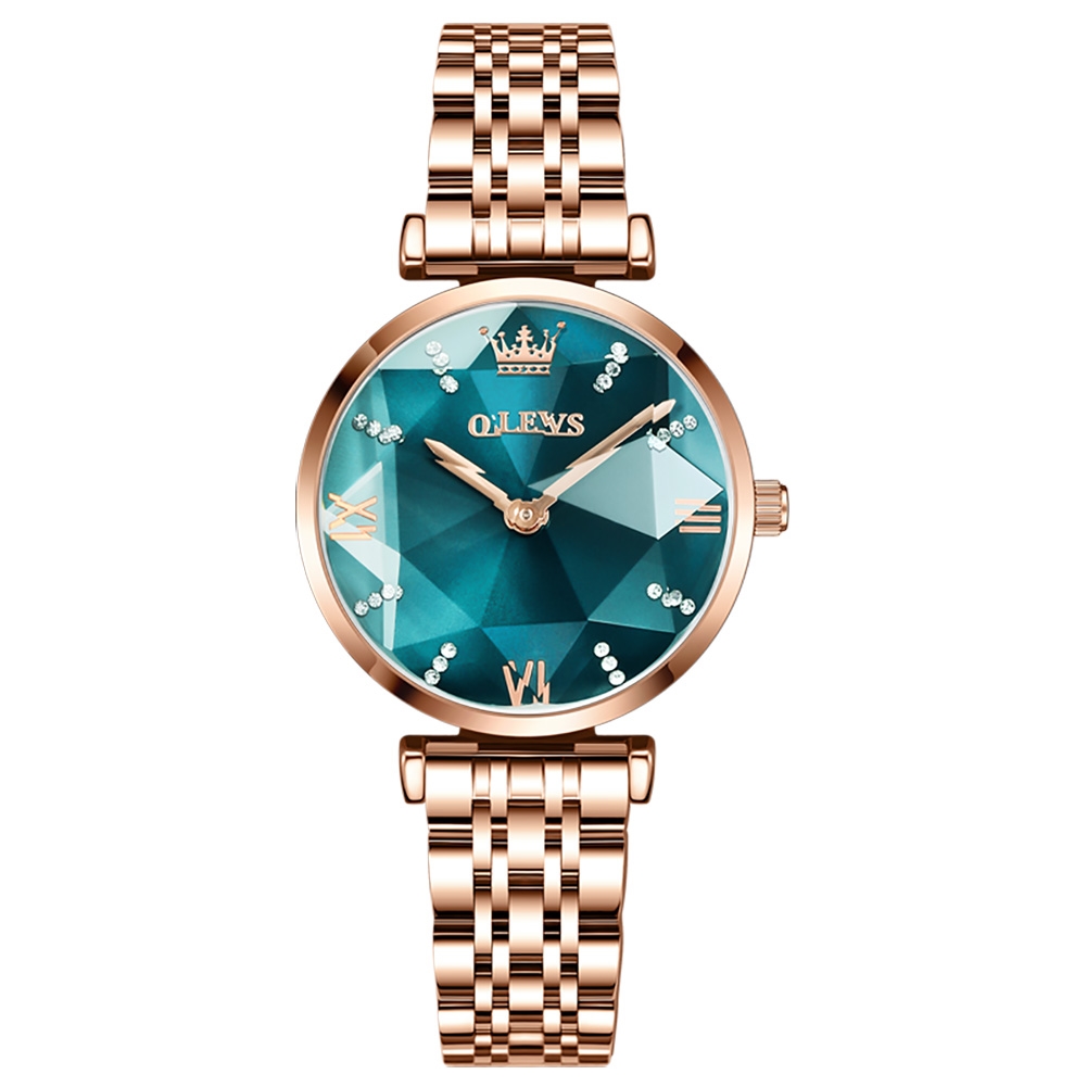 Picture of Olevs 6642 RoseGold Stainless Steel Chronograph Wrist Watch For Women