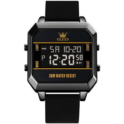 Picture of Olevs 1103 Black TPU Rubber Digital Wrist Watch For Men