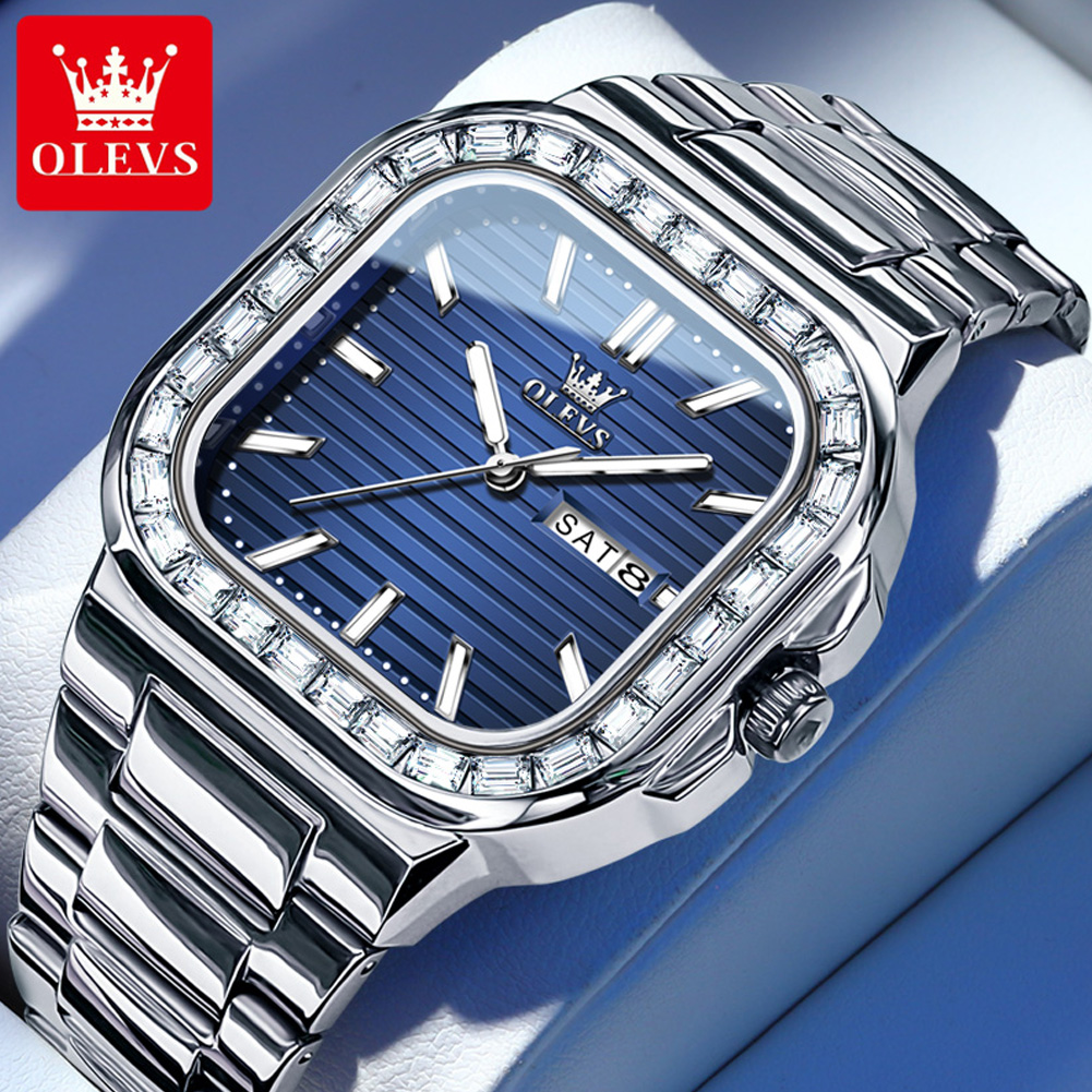 Picture of Olevs 9966 Stainless Steel Analog Wrist Watch For Men