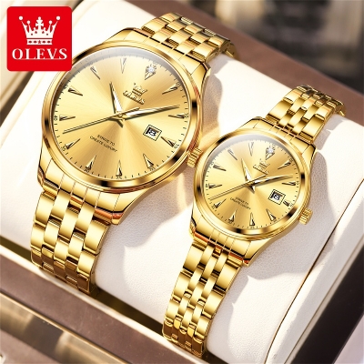 Picture of OLEVS 5598 Stainless Steel Analog Wrist Watch For Couple