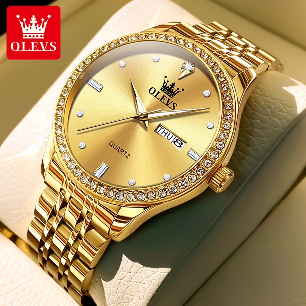 Picture of Olevs 3625G Stainless Steel Analog Wrist Watch For Men