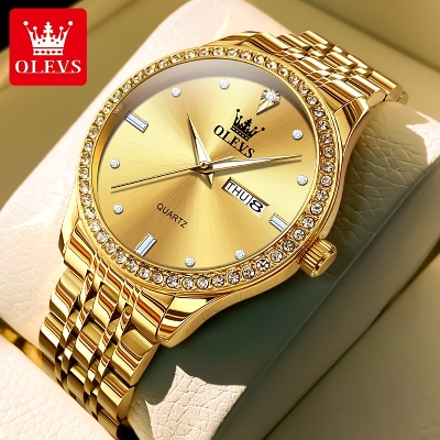 Picture of Olevs 3625G Stainless Steel Analog Wrist Watch For Men