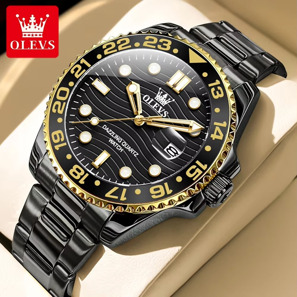 Picture of Olevs 3610 Stainless Steel Analoge Wrist Watch For Men