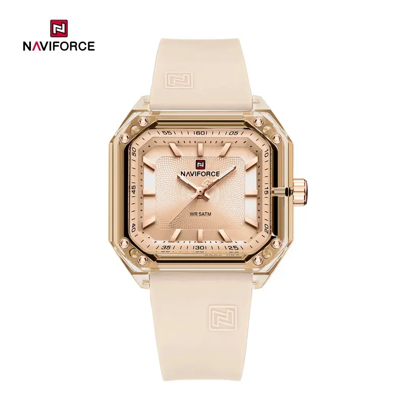 Picture of NAVIFORCE NF7106 Fashion Square Acrylic Colorful Sport Silicone Jelly Quartz Casual Watch For Women