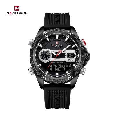 Picture of NAVIFORCE NF9223 Military Style Men’s Outdoor Sports Multifunctional Watch Dual Display Quartz Movement Silicone Strap Luminous Waterproof