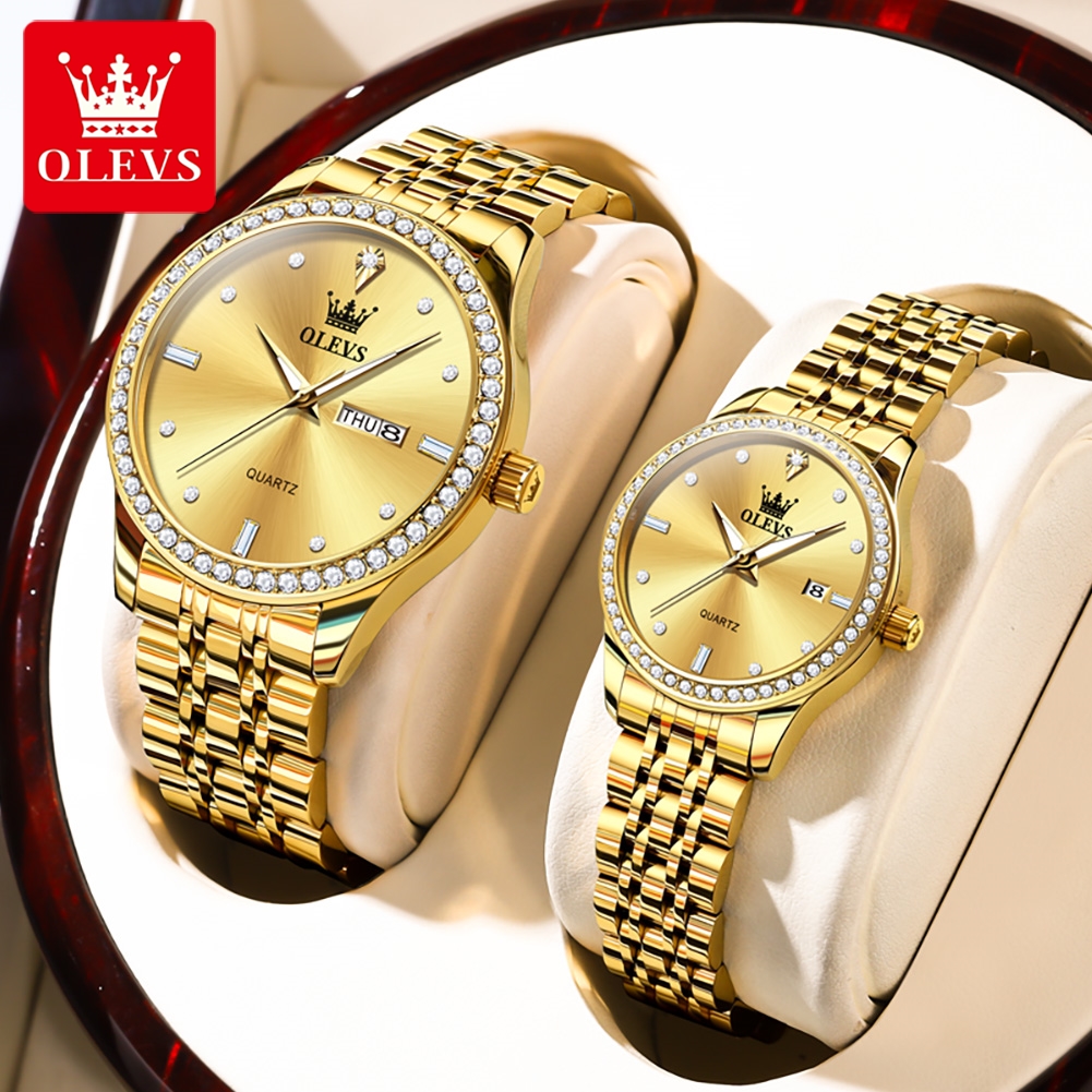 Picture of OLEVS 3625C Stainless Steel Analog Wrist Watch For Couple