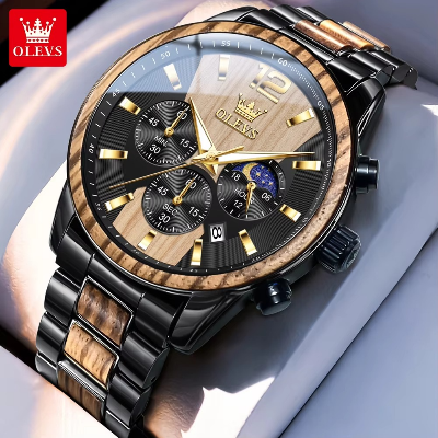 Picture of Olevs 3645 Stainless Steel Chronograph Wrist Watch For Men