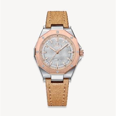 Picture of NAVIFORCE NF5026L Brown PU Leather Analog Watch For Women - RoseGold & Brown