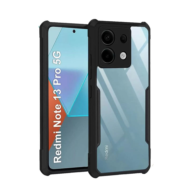 Picture of Xundd Back Cover for Xiaomi Redmi Note 13 Pro 5G / Xiaomi Redmi Note 13 5G Transparent Hybrid Hard PC Back Bumper