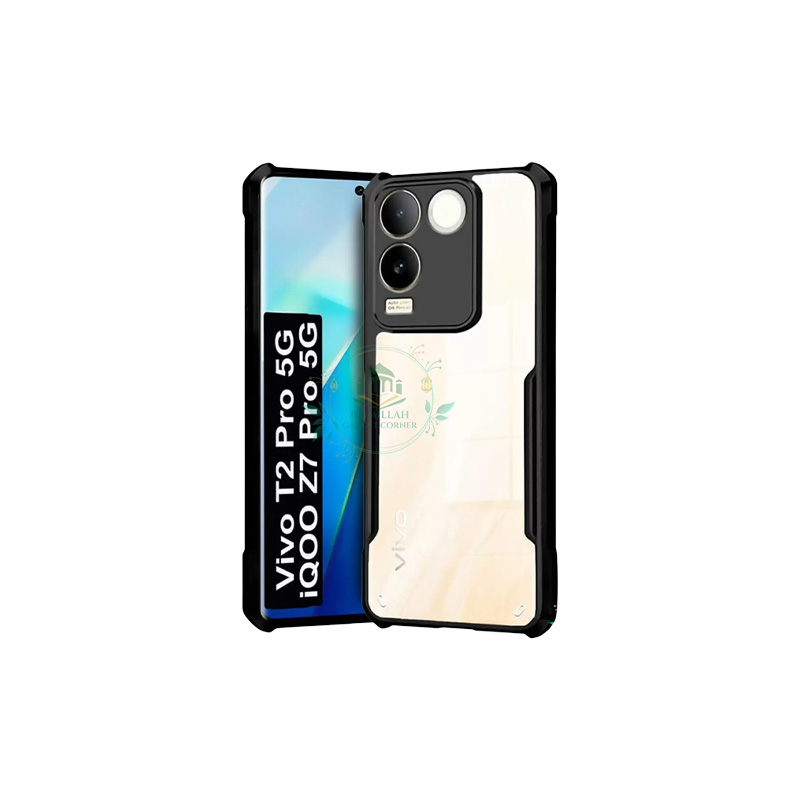 Picture of Xundd Back Cover for iQOO Z7 Pro / Vivo T2 Pro 5G / Vivo S17e Transparent Hybrid Hard PC Back Bumper