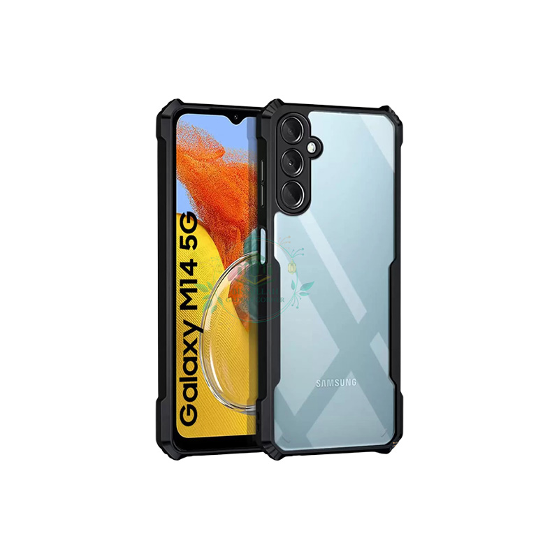 Picture of Xundd Back Cover for Samsung Galaxy M14 5G Transparent Hybrid Hard PC Back Bumper