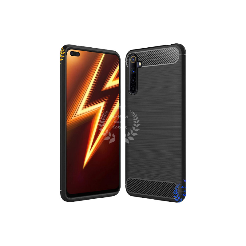 Picture of Spigen cover For Realme 6 Carbon Fiber Back cover Soft Slim Fashion Non-Slip Protective Carbon Fiber Phone Case