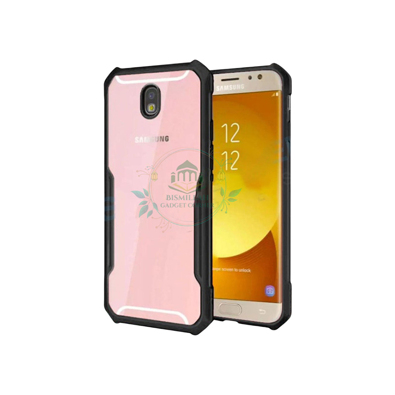 Picture of Xundd Back Cover for Samsung Galaxy J7 (2017) / Samsung Galaxy J7 Pro / Samsung Galaxy J730 Transparent Hybrid Hard PC Back Bumper